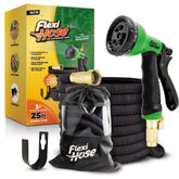 Flexi Hose Plus extendable body demonstrates rapid expansion for easy watering tasks.
