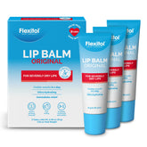 Flexitol Original Lip Balm on-the-go application keeps lips hydrated.
