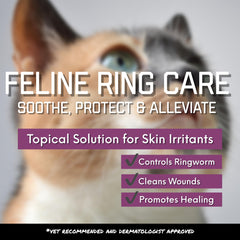 FlexTran Feline Ring Care – démonstration d’application sur la peau pour apaiser irritations.