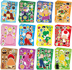 FlgarGO Mario make-a-face stickers for creative art projects and imaginative play