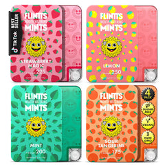 Flintts Mints Starter Pack with sparkle effect refreshes dry mouth and enhances confidence.