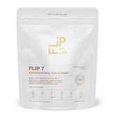 Flip My Life Flip 7 vanilla bottle showcases a premium plant-based blend for daily energy.
