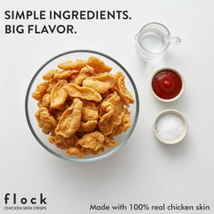 Real chicken skin snacks with simple ingredients deliver a satisfying crunch.