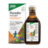 Floradix Iron Sport bottle close-up for daily energy support.