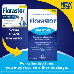 Florastor capsules close-up highlighting the probiotic formula for immune support.