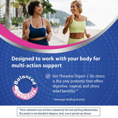 Florastor Probiotic Digestive Health Illustration: gut-friendly probiotics support comfortable digestion.