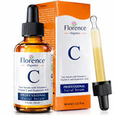 Florence Vitamin C Serum bottle with dropper for brightening skin.