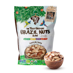 Floresta em Pé Brazil nuts front packaging, fresh and natural snacking option.