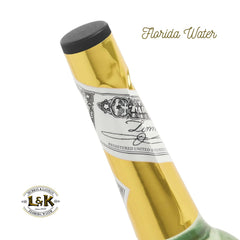 Florida Water aftershave bottle cap focus emphasizes easy handling for a quick spritz.