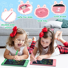 FLUESTON LCD Writing Tablet pink unicorn button, sparks imagination on the go