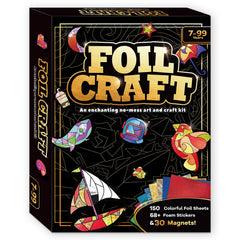 FLUXOJOY Foil Art Kits packaging with sparkly sheets for quick setup.