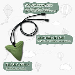 Flyaway mace pendant chew necklace blends style with safe sensory input