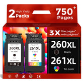 FLYFAR PG-260XL black ink cartridge close-up for crisp text.