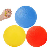 FMELAH yellow resistance ball for grip training and hand rehabilitation.