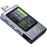 FNIRSI FNB58 USB Tester LCD display shows live voltage and current readings
