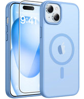 FNTCASE iPhone 15 case with screen protector ensures magnetic charging alignment and protection