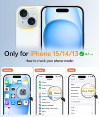 FNTCASE iPhone 15 case matte translucent back highlights logo visibility and clean look