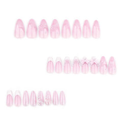 Foccna almond acrylic nails in white for a versatile, clean look.