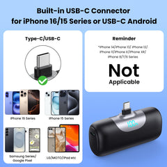 FOCHEW pocket-size power bank for travel charging in your bag.