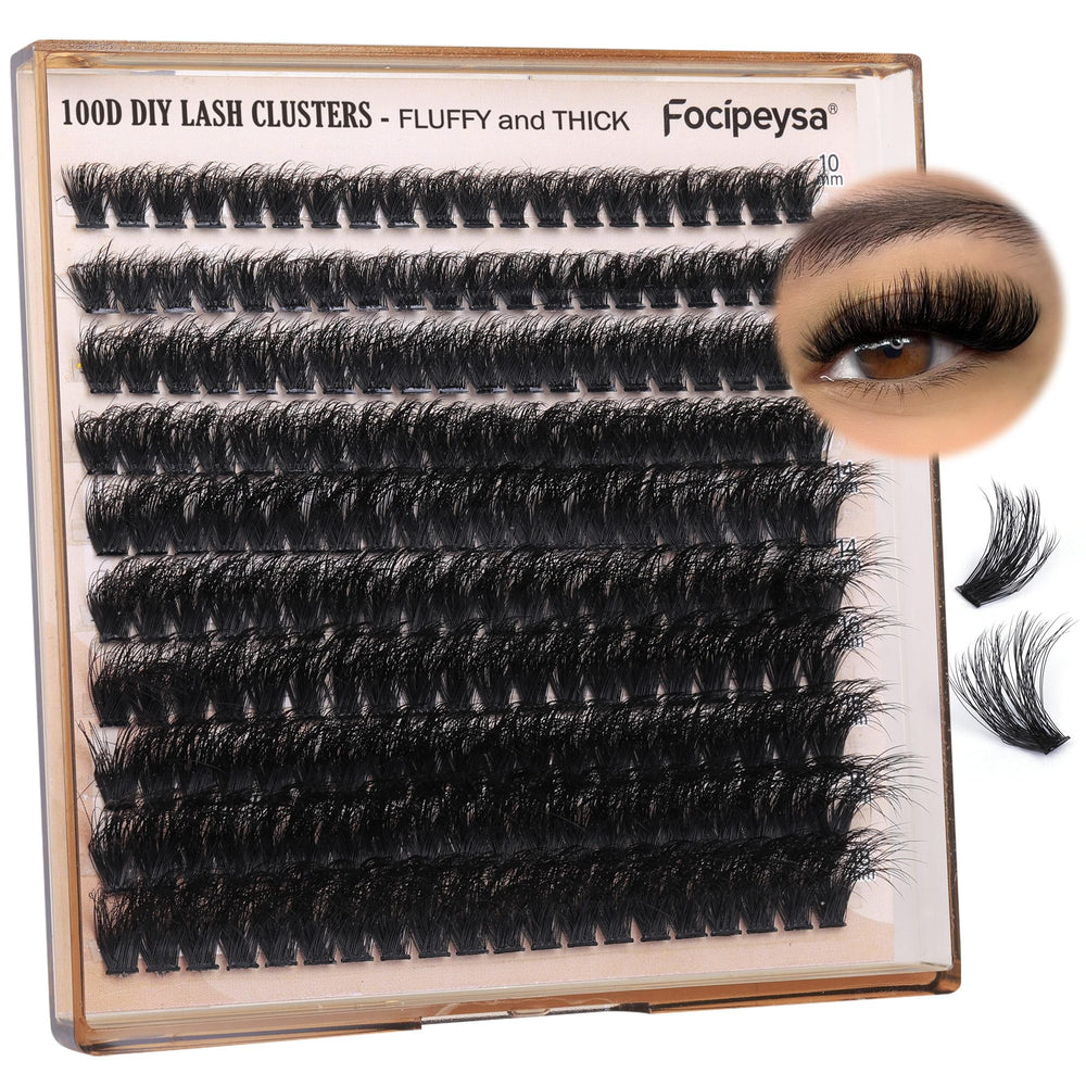 Focipeysa fluffy D curl lash clusters for voluminous flutter