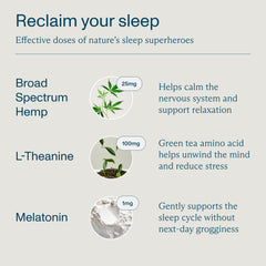 FOCL Sleep Gummies label detail highlighting non-habit-forming formula