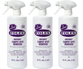 FOLEX Folex Instant Carpet Spot Remover bottle showing compact cleaning power for stains