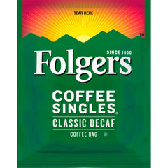 Brewing Folgers Decaf yields a rich cup with smooth finish