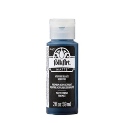 FolkArt acrylic paint 2oz pure black bottle, versatile for crafts