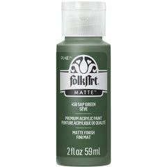 FolkArt Acrylic Paint 2 oz Sap Green for base coating on wood and canvas