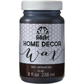 FolkArt Home Decor Antiquing Wax bottle (8 oz) ready to seal furniture with sepia finish.
