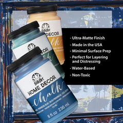 FolkArt Home Decor Chalk wood application demonstrates minimal prep and smooth coverage