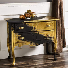 FolkArt Treasure Gold applied on multi-surface yields bold metallic accents