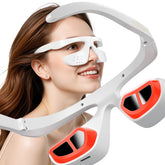 FOLOKE under-eye red light massage glasses in use for refreshed eyes.