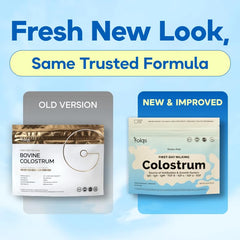 Folqs Bovine Colostrum Powder scoop ready for daily use with digestive balance.