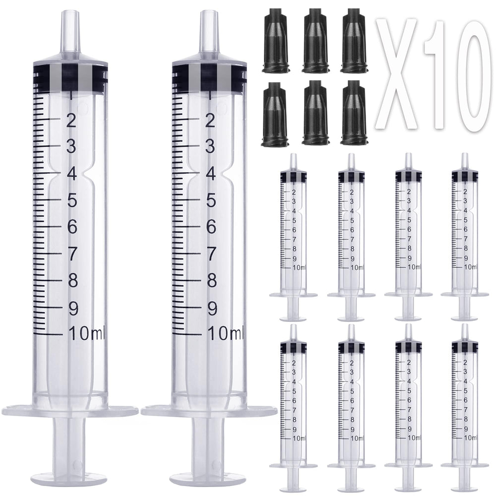 Foosi 10ml syringe without needle with cap, ideal for precise liquid dispensing.