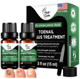 Foot Cure toenail renewal solution bottle with natural tea tree oil for healthy nails.