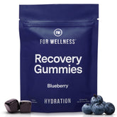 For Wellness Recovery Gummies bottle showing convenient hydration support after workouts.