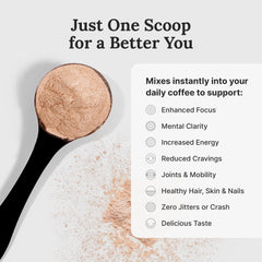 Close-up of MCT oil and collagen ingredients in The Good Stuff