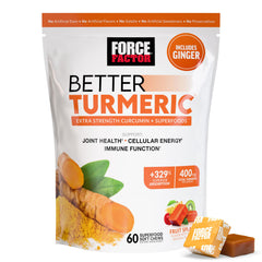 Force Factor Better Turmeric bottle front highlights joint support formula.