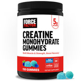 Force Factor Creatine Gummies bottle front, ready for workouts and on-the-go recovery.