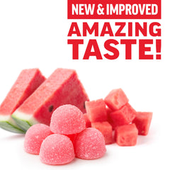 Force Factor Creatine Gummies close-up reveals juicy texture and colorful gummies.