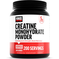 Force Factor Creatine Monohydrate Powder Canister for premium training fuel.