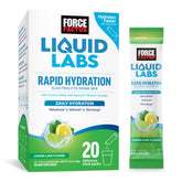 Force Factor Liquid Labs Lemon Lime stick pack front view for on-the-go hydration.