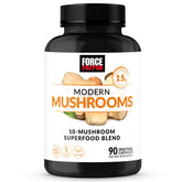 Force Factor Modern Mushrooms bottle front supports daily vitality and focus.
