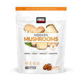 Force Factor Modern Mushrooms soft chews on the front bottle for convenient daily energy.
