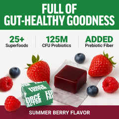 Force Factor Smarter Greens Soft Chews individual wrap highlights portable nutrition.