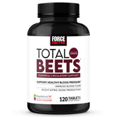 Force Factor Total Beets bottle front view highlighting beet root and grape seed extract