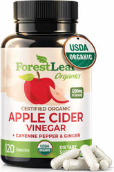 ForestLeaf ACV capsules bottle close-up for digestion support