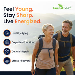 ForestLeaf NAD Resveratrol packaging box shows premium quality and USA-made standards.