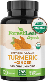 ForestLeaf turmeric extra-strength bottle for daily immune and joint support.